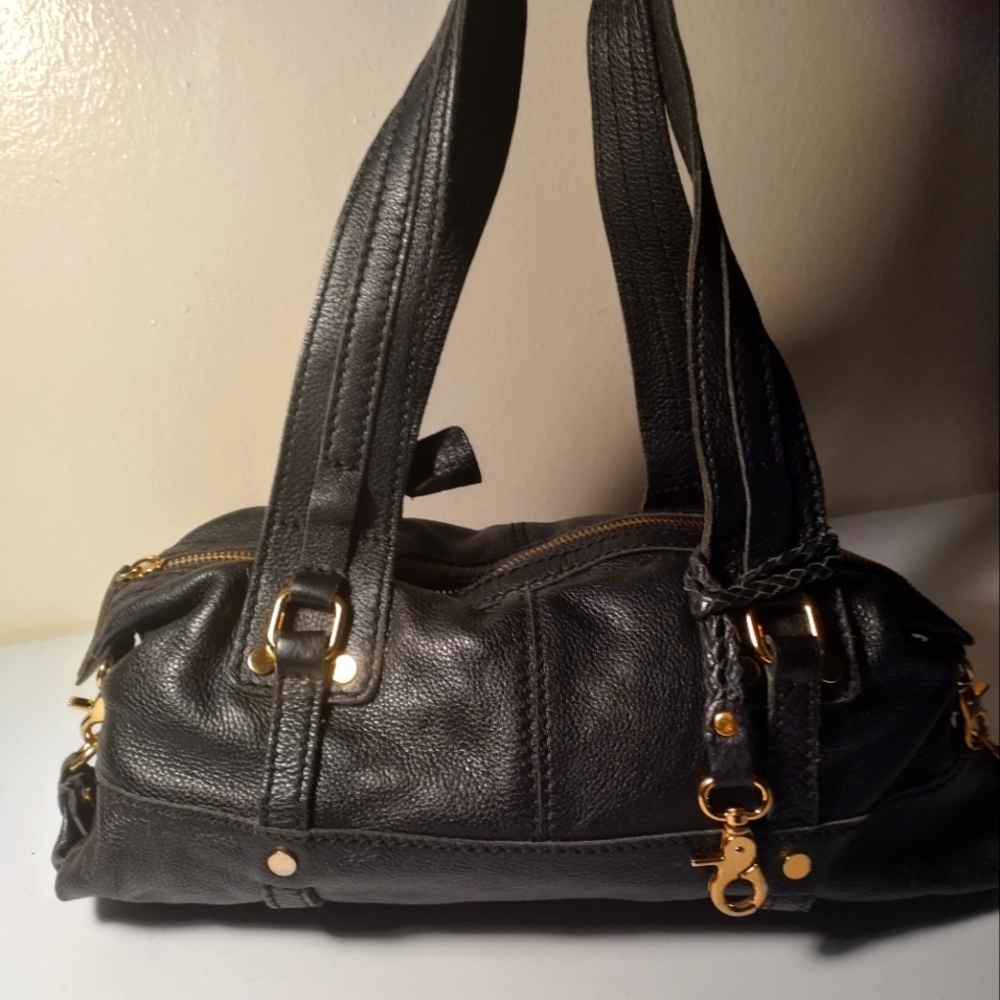Celsius long handle satchel bag black